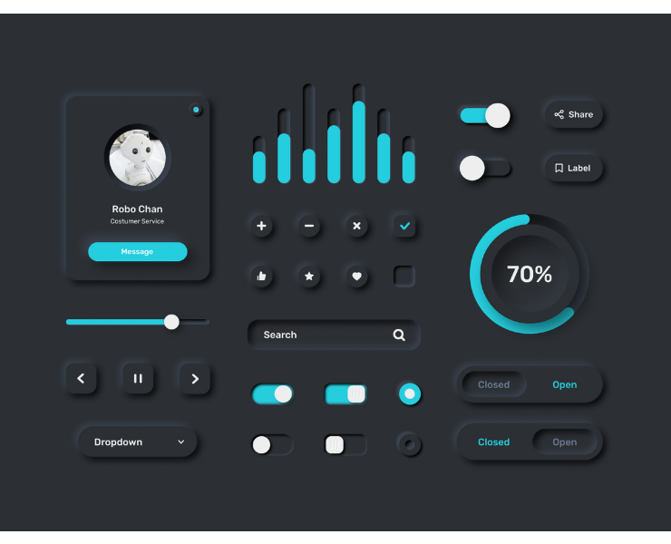 Figma Neumorphism Ui Kit Ui Design Templates